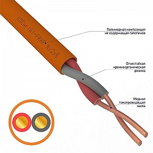 Кабель огнестойкий КПСнг(А)-FRHF 1x2x0,50мм², бухта 200м REXANT