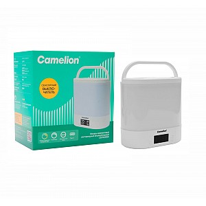 Camelion LED56325A (фонарь акк., 3,7В, бел., LED, 3 реж., димм., цвет, часы, Type-C, пласт.,кор)