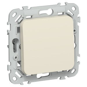 FLITE Выключатель 1-клавишный 10А ВС11-1-0-ФлСл сливочный IEK