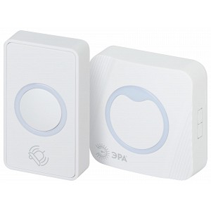 AG-M017F15 (AC) White Era  Звонок дверной ЭРА POLYCOLOR C101 беспроводной RGB подсветка от сети белый 36 мелодий