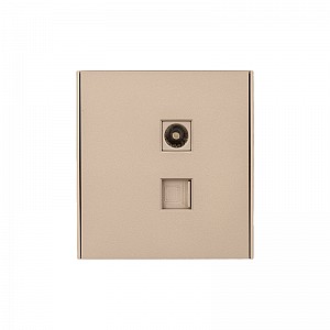 Розетка STRONG компьютерная RJ45 кат6 + TV с/у шелк KRANZ