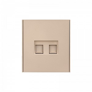 Розетка STRONG компьютерная двойная RJ45+RJ45 кат6 с/у шелк KRANZ