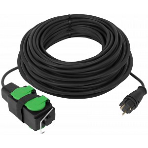 UDL-KG-3x2,5m-30m-IP44  Удлинитель силовой ЭРА GREEN LINE UDL-KG-3x2,5m-30m-IP44 с крышками с заземлением 4 розетки 30м КГ 3x2.5мм2 IP44