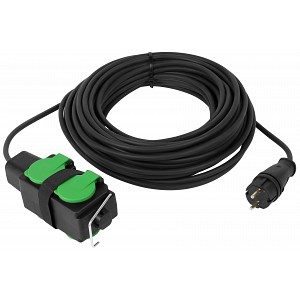 UDL-KG-2x2,5m-20m-IP44 Удлинитель силовой ЭРА GREEN LINE UDL-KG-2x2,5m-20m-IP44 с крышками 4 розетки 20м КГ 2x2.5мм2 IP44
