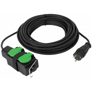 UDL-KG-3x2,5m-10m-IP44 Удлинитель силовой ЭРА GREEN LINE UDL-KG-3x2,5m-10m-IP44 с крышками с заземлением 4 розетки 10м КГ 3x2.5мм2 IP44