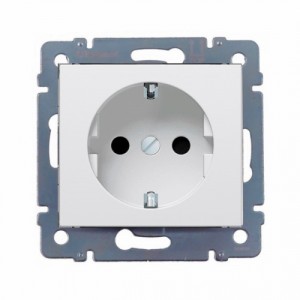 VALENA DIY Набор 6 розеток 1-местных с заземлением с защитными шторками 16А белый