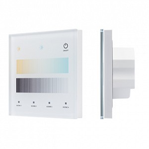 Панель сенсорная INTELLIGENT ARLIGHT SMART-DALI-301-11-1G-4SC-DT8 Белая 230В встраиваемая 2.4G IARL IP20 Пластик 5 лет (046563)