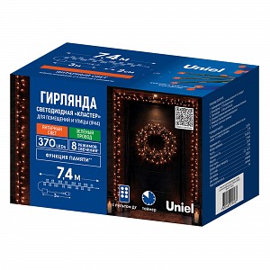 Гирлянды Uniel ULD-S0740-370/DGA/RC AM IP44 FIREWORK
