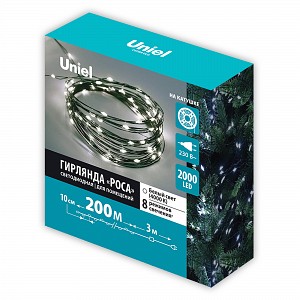 Гирлянды Uniel ULD-S20000-2000/DGA WH IP20 DEW
