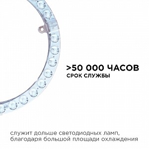 02-64 Модуль светодиодный со встроенным драйвером 230В, 28Вт, smd2835, 2520лм, 6500К, ø218*16мм