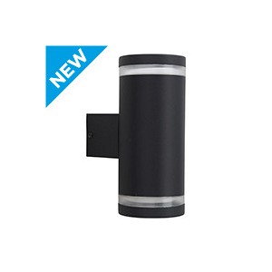 11-130 Светильник уличный, настенный, 2хMAX 15Вт, 2хGX53, ~230В/50Гц, IP54, 130х89х180мм, чёрный, металл, лампы в комплект не входят