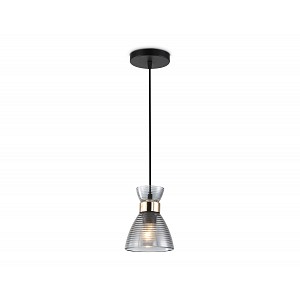 TR3406 BK/FGD/SM черный/золото/дымчатый E27 max 60W D135*1000