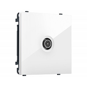 MS113005 Комплект механизма TV розетки оконечной экранированной SIGMA Белый глянец 5-1000MHz 3dB QUANT PRO (SP1130, PR199)