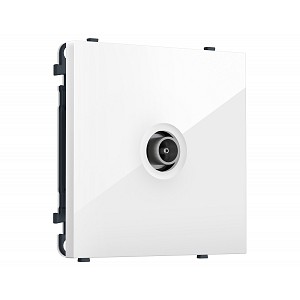 MS113010 Комплект механизма TV розетки оконечной SIGMA Белый глянец 50-870 MHz 1dB QUANT PRO (SP1130, PR202)