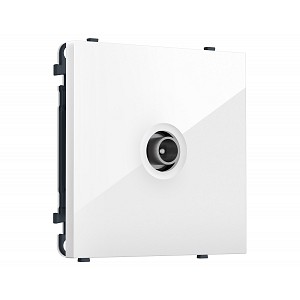 MS113030 Комплект механизма TV розетки проходной SIGMA Белый глянец 5-1000 MHz 4dB QUANT PRO (SP1130, PR211)