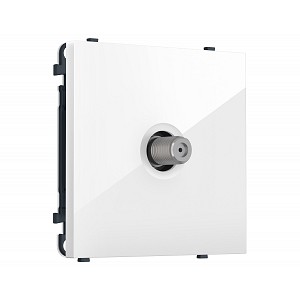 MS113050 Комплект механизма TV розетки SAT SIGMA Белый глянец 5-2400MHz 3.5dB QUANT PRO (SP1130, PR215)