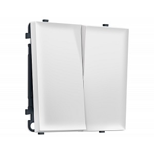 MS123020 Комплект механизма 2-кл проходного выключателя SIGMA Белый матовый 10A-250V QUANT PRO (SP1230, PR120)