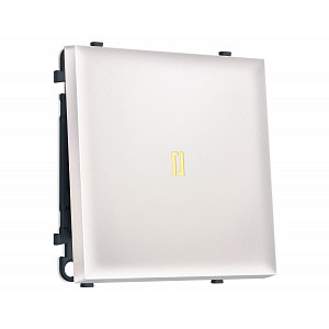 MS202010 Комплект механизма 1-кл выключателя с подсветкой 3200K SIGMA Жемчуг 10A-250V QUANT PRO (SP2020, PR101, G11Y)