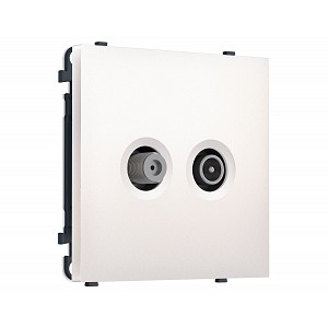 MS213310 Комплект механизма розетки TV оконечной + SAT SIGMA Жемчуг 5-862MHz 3.5dB/950-2150MHz 3.8dB QUANT PRO (SP2133, PR217)