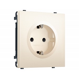 MS247010 Комплект механизма электрической розетки SIGMA Жемчужно-кремовый 50Hz 2P+E с/з с/ш 16A-250V QUANT PRO (SP2470, PR141)