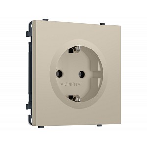 MS346010 Комплект механизма электрической розетки SIGMA Кашемир 50Hz 2P+E с/з 16A-250V QUANT PRO (SP3460, PR141)