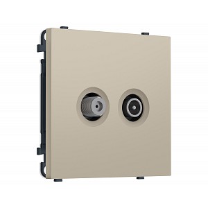 MS353310 Комплект механизма розетки TV оконечной + SAT SIGMA Кашемир 5-862MHz 3.5dB/950-2150MHz 3.8dB QUANT PRO (SP3533, PR217)