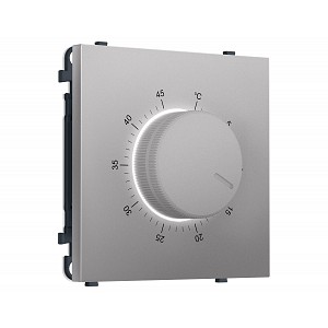 MS505710 Комплект механизма терморегулятора с датчиком для теплого пола с подсветкой SIGMA Сталь матовый 16A-250V QUANT PRO (SP5057, PR1381)