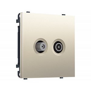 MS553310 Комплект механизма розетки TV оконечной + SAT SIGMA Шёлк 5-862MHz 3.5dB/950-2150MHz 3.8dB QUANT PRO (SP5533, PR217)