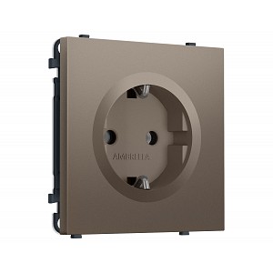 MS636010 Комплект механизма электрической розетки SIGMA Темная бронза матовый 50Hz 2P+E с/з 16A-250V QUANT PRO (SP6360, PR141)