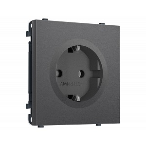 MS656010 Комплект механизма электрической розетки SIGMA Антрацит серый 50Hz 2P+E с/з 16A-250V QUANT PRO (SP6560, PR141)