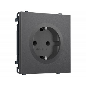 MS657010 Комплект механизма электрической розетки SIGMA Антрацит серый 50Hz 2P+E с/з с/ш 16A-250V QUANT PRO (SP6570, PR141)