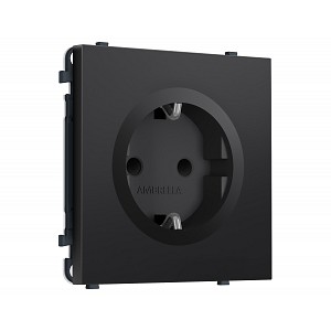 MS807010 Комплект механизма электрической розетки SIGMA Черный матовый 50Hz 2P+E с/з с/ш 16A-250V QUANT PRO (SP8070, PR141)