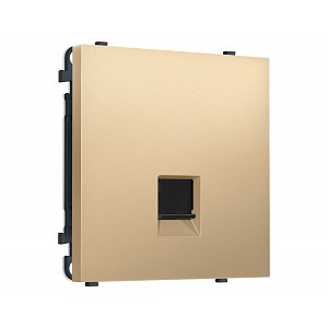 MS892010 Комплект механизма компьютерной розетки SIGMA Золото Мягкое касание RJ-45 (8P8C) CAT6 с/ш QUANT PRO (SP8920, PR188)
