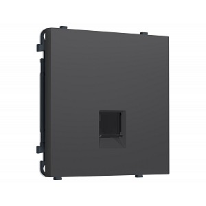 MS912005 Комплект механизма компьютерной розетки SIGMA Графит Мягкое касание RJ-45 экранированной с/ш QUANT PRO (SP9120, PR185)