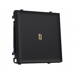 MS982010 Комплект механизма 1-кл выключателя с подсветкой 3200K SIGMA Черный Мягкое касание 10A-250V QUANT PRO (SP9820, PR101, G11Y)