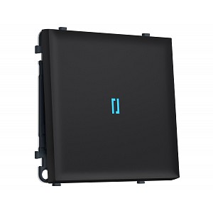 MS982020 Комплект механизма 1-кл выключателя с подсветкой 10000K SIGMA Черный Мягкое касание 10A-250V QUANT PRO (SP9820, PR101, G17B)
