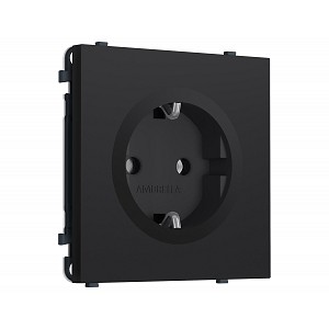 MS986010 Комплект механизма электрической розетки SIGMA Черный Мягкое касание 50Hz 2P+E с/з 16A-250V QUANT PRO (SP9860, PR141)