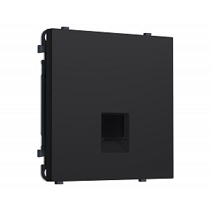 MS992010 Комплект механизма компьютерной розетки SIGMA Черный Мягкое касание RJ-45 (8P8C) CAT6 с/ш QUANT PRO (SP9920, PR188)