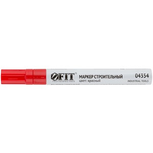Маркер строительный с жидким красящим составом, алюминиевый корпус, красный