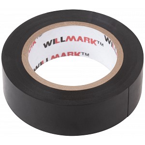 Изолента ПВХ самозатухающая WILLMARK 19 мм х 0,16 мм х 10 м ( черная )