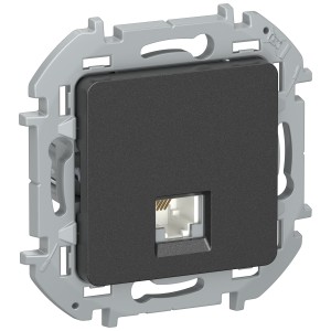 IEKINSPIRIA Розетка телефонная RJ11 6738231 антрацит IEK