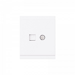 Розетка SETE компьютерная RJ45 кат6 + TV с/у жемчуг IP20/IP44 KRANZ