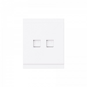 Розетка SETE компьютерная двойная RJ45+RJ45 кат6 с/у жемчуг IP20/IP44 KRANZ