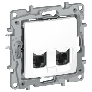 IEKETIKA Розетка компьютерная двойная RJ45 категория 6 UTP 6722541 белый IEK