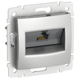 IEKVALENA Розетка компьютерная RJ45 категория 6 UTP 6902461 алюминий IEK