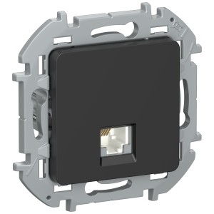 IEKINSPIRIA Розетка телефонная RJ11 6731091 черный матовый IEK