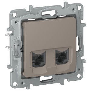 IEKETIKA Розетка компьютерная двойная RJ45 категория 5Е UTP 6714551 капучино IEK