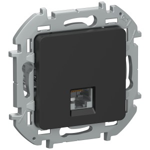 IEKINSPIRIA Розетка компьютерная RJ45 категория 5Е UTP 6731191 черный матовый IEK