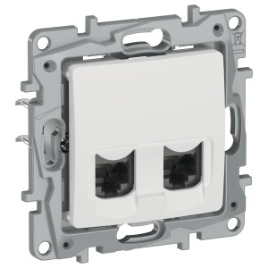 IEKETIKA Розетка компьютерная двойная RJ45 категория 5Е UTP 6710551 молочный IEK