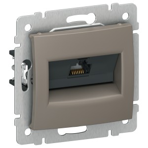 IEKVALENA Розетка компьютерная RJ45 категория 5Е UTP 6945381 капучино IEK
